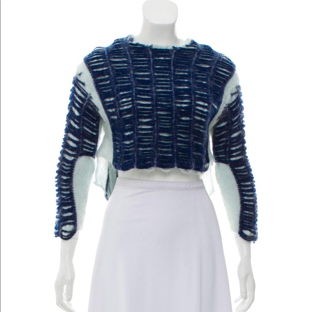 ECKHAUS LATTA MOHAIR CROPPED SWEATER